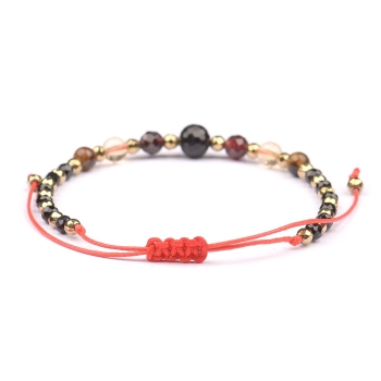 Bransoletka celebrytka TURMALIN + znak zodiaku LEW zodiak